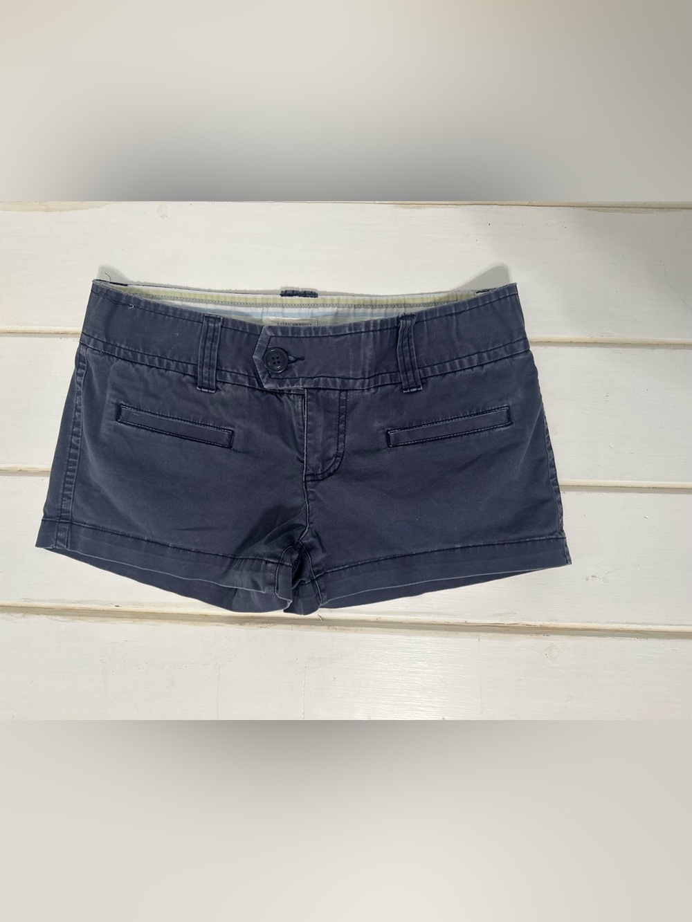 American Eagle Outfitters Navy Cotton Blend Women's Shorts